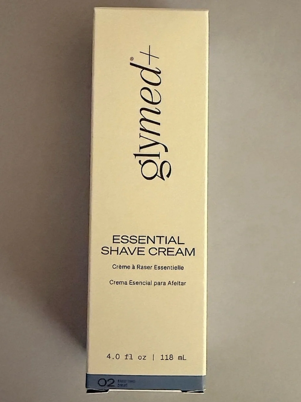 GlyMed Plus Essential Shave Cream for Men and Women  Full Size 4 fl oz / 118 ml